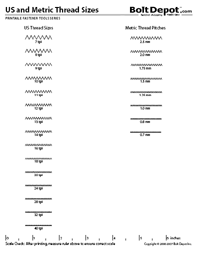us metric thread sizes