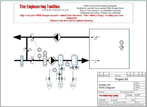 HVAC diagram - online drawing template