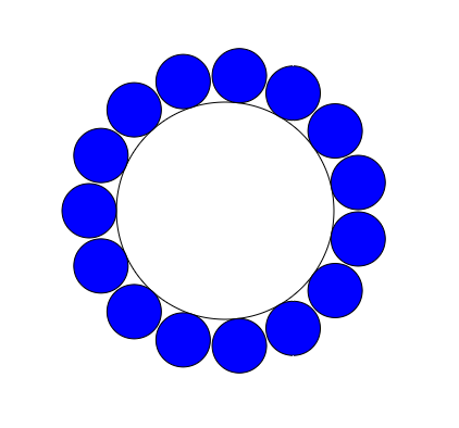 Number of smaller circles on the outside of an larger circle