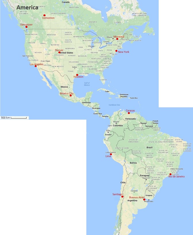 Map cities America Map cities America